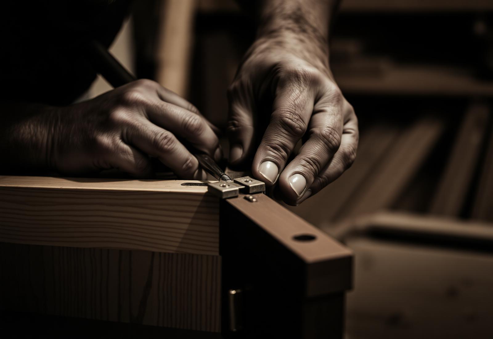 A SEMTA craftsman at work in the Norwalk studio